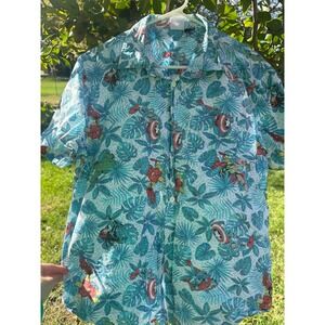 Marvel Avengers Hawaiian Shirt | Mens Avenger‎ Button Down | 100% Cotton | L